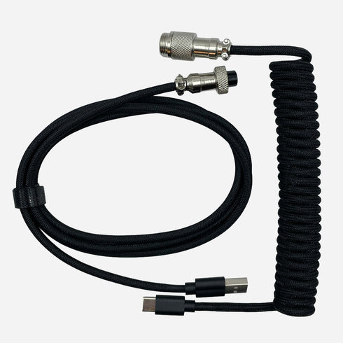 Coiled Cable - Negro - USB-C a USB-A