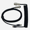 Black coiled USB-C to USB-A keyboard cable