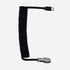 Black detachable coiled cable for custom keyboard setup