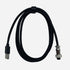 Black USB-C coiled cable for mechanical keyboards