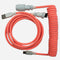 Premium pink coiled USB-C to USB-A keyboard cable