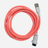 Premium pink USB-C coiled cable for mechanical keyboards