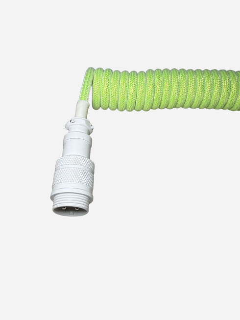 Premium green coiled cable for mechanical keyboards