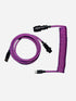 Premium purple coiled USB-C to USB-A keyboard cable