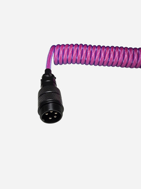 Premium Coiled Cable - Purple - USB-C to USB-A