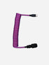 Purple premium detachable coiled cable for custom keyboard setup