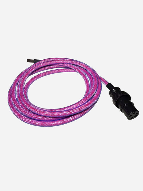 Premium purple USB-C coiled cable for mechanical keyboards