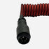 Premium red coiled cable for mechanical keyboards