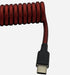 Premium Coiled Cable - Rood - USB-C Naar USB-A