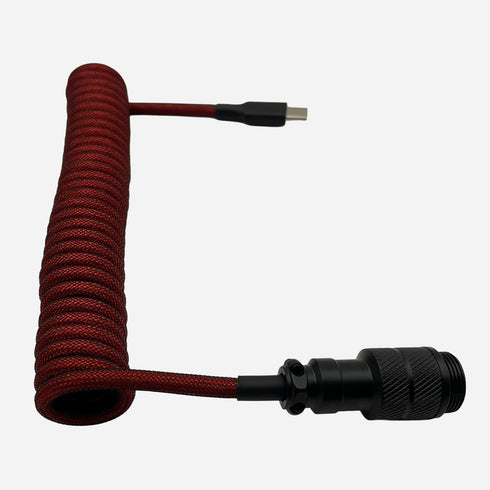 Premium Coiled Cable - Rood - USB-C Naar USB-A