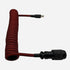 Red premium detachable coiled cable for custom keyboard setup