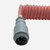 Premium light pink coiled cable for mechanical keyboards
