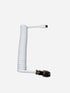 White detachable coiled cable for custom keyboard setup
