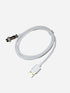 White USB-C coiled cable for mechanical keyboards