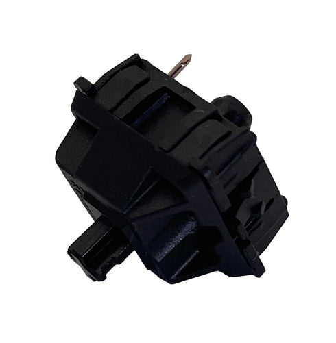 Schuin zijaanzicht van de Cherry MX1A Black switch – robuuste bouw en lineaire schakeling