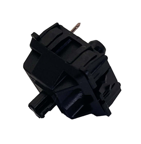 Schuin zijaanzicht van de Cherry MX1A Black switch – robuuste bouw en lineaire schakeling