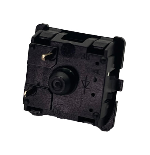 Onderzijde van Cherry MX1A Red switch met zichtbare pin layout en matte afwerking