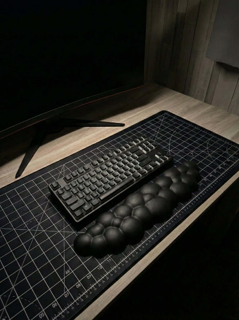 Black cloud wrist rest for comfortable typing