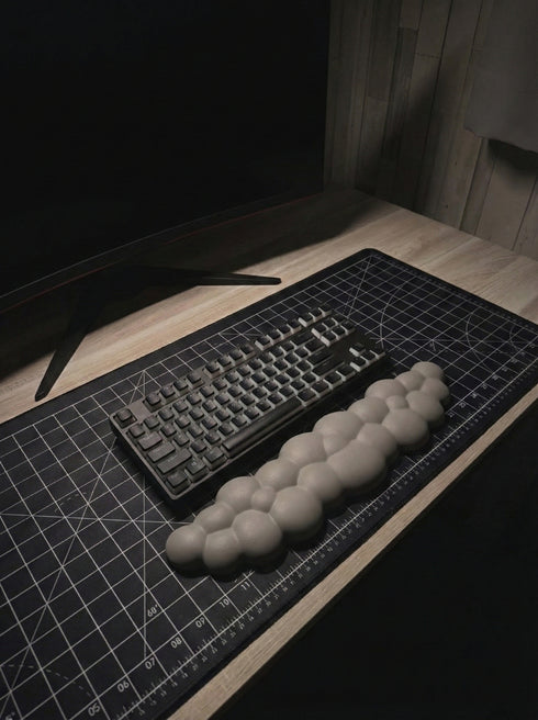 Cloud Wrist Rest Keyboard Grey