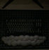 Cloud shaped grey wrist rest for keyboard desk setup