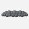 Grey cloud keyboard wrist rest for mechanical keyboards