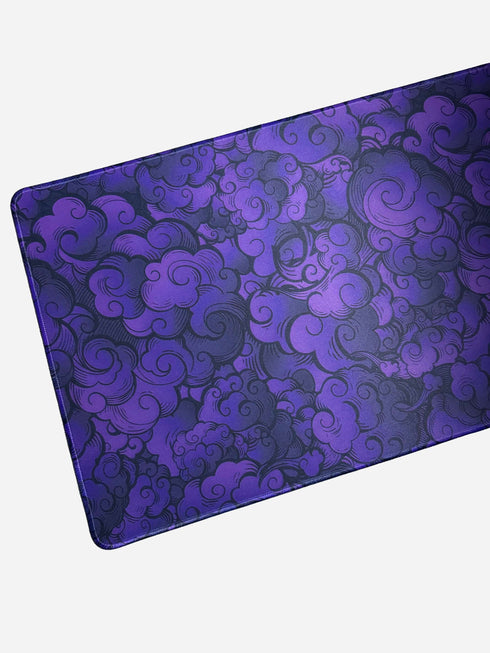 XXL purple gaming mousepad with anti-slip rubber base