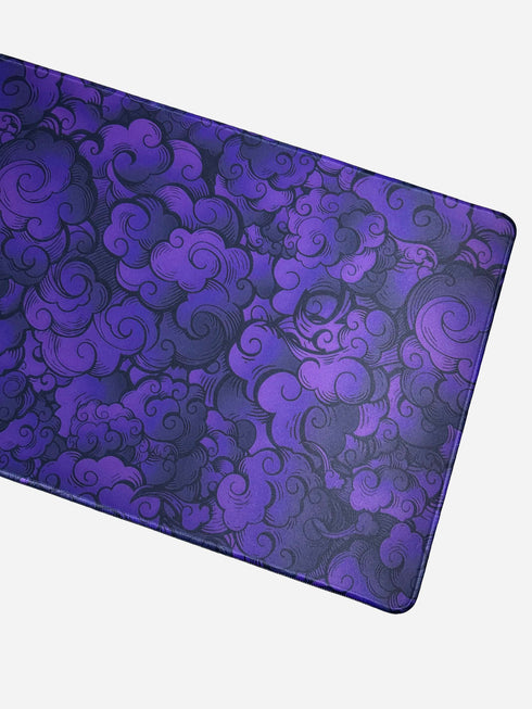 Cloud Obsidian Purple desk mat with purple abstract design