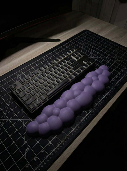 Purple cloud wrist rest for comfortable typing
