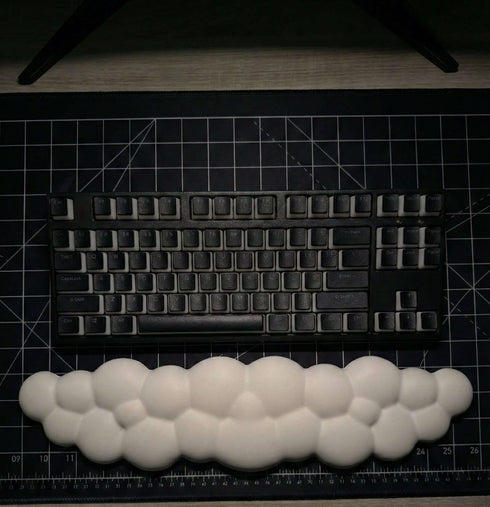 Cloud shaped wrist rest for keyboard desk setup