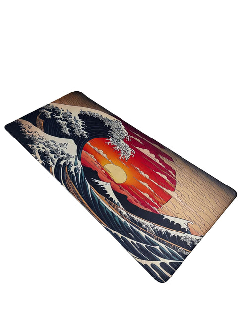 Mousepad XXL - Kanagawa Wave Ocean Ember - Gaming - 900 x 400 x 3 mm - Antislip