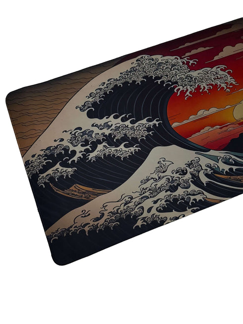 Mousepad XXL - Kanagawa Wave Ocean Ember - Gaming - 900 x 400 x 3 mm - Antislip