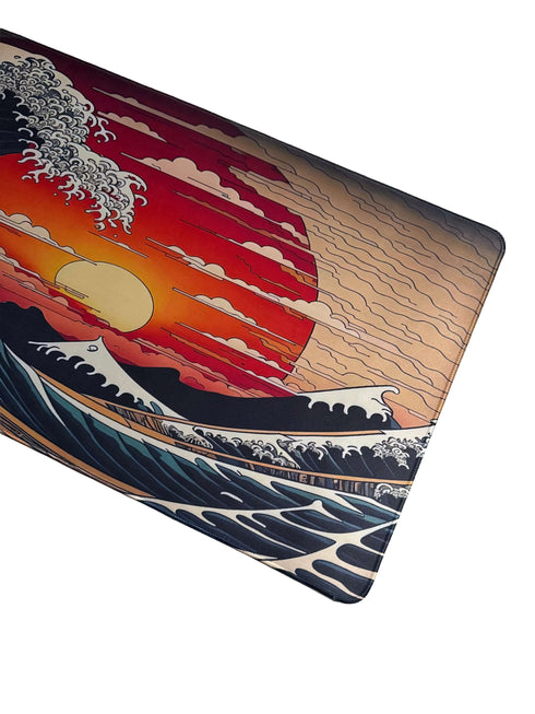 Mousepad XXL - Kanagawa Wave Ocean Ember - Gaming - 900 x 400 x 3 mm - Antislip