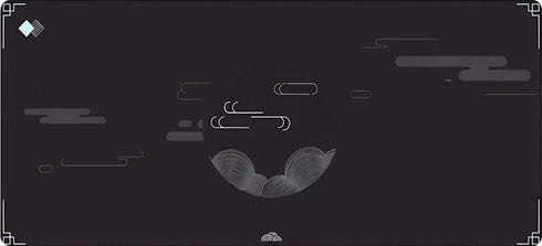 Muismat met minimalistisch donker landschap – Ethereal Horizon design