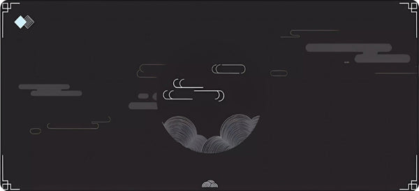 Muismat met minimalistisch donker landschap – Ethereal Horizon design