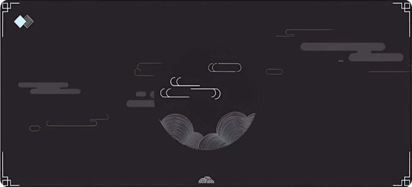 Muismat met minimalistisch donker landschap – Ethereal Horizon design