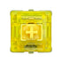 Gateron Ink V2 Yellow switch met felgele transparante behuizing en zachte gele stem – lineair mechanisch toetsenbord switch