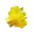 Zijaanzicht van de Gateron Ink V2 Yellow switch met glanzende gele behuizing en stevige constructie