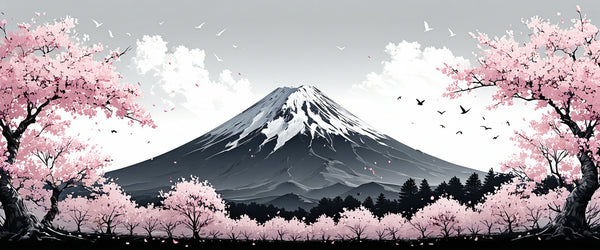 Fuji Blossom Pink XXL Mousepad - Gaming - 900 x 400 x 3 mm - Non-Slip