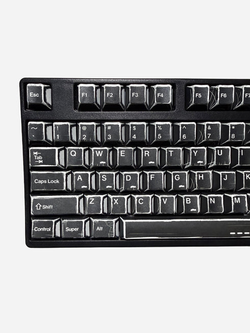 Graphite Tastenkappen Schwarz | Cherry | PBT | Dye-Sub | 136 Tasten