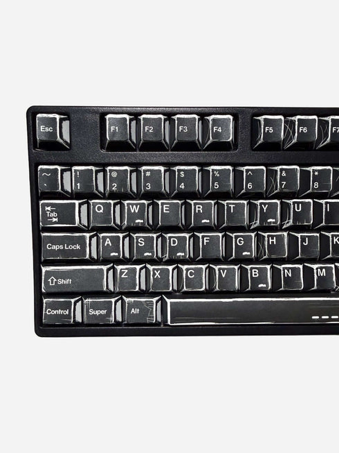 Graphite Black dye-sub keycaps for mechanical keyboards