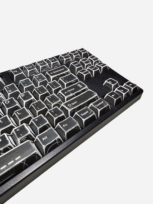 Graphite Black keycaps installed on mechanical keyboard