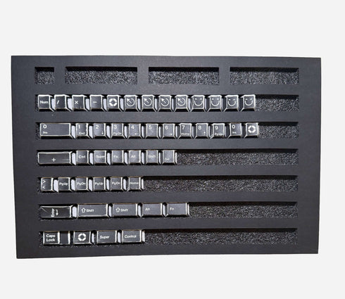 Graphite Black mechanical keyboard keycaps with dye-sub legends