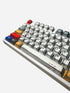 Graphite Multicolor Cherry profile PBT keycaps close-up