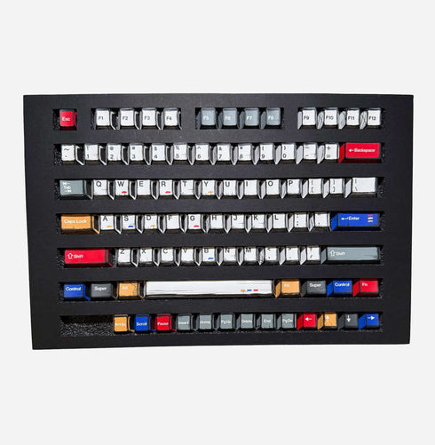 Graphite Multicolor PBT keycap set with colorful accent design