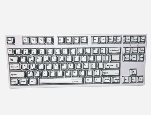 Graphite Tastenkappen Weiß | Cherry | PBT | Dye-Sub | 136 Tasten