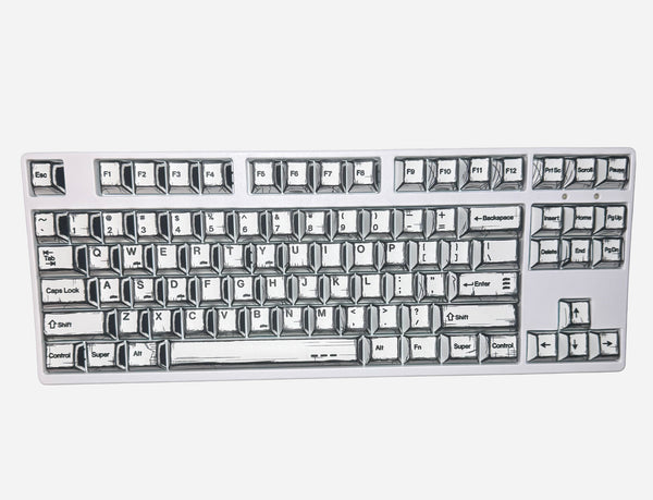 Graphite Keycaps White | Cherry | PBT | Dye-Sub | 136 Keys