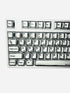 Graphite White dye-sub keycaps for mechanical keyboards