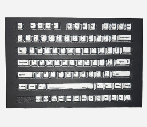 Graphite Tastenkappen Weiß | Cherry | PBT | Dye-Sub | 136 Tasten