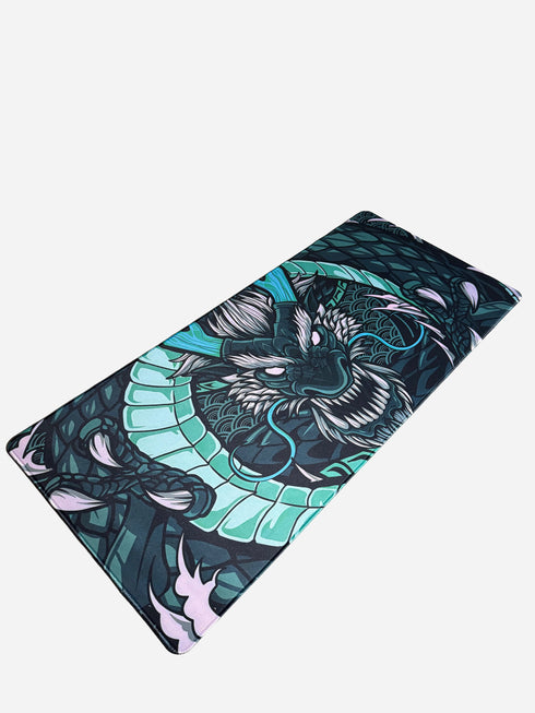 Eclipse Dragon Green Mousepad XXL - 900 x 400 x 3 mm - Antislip