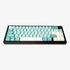 Overzicht van Iceberg keycap layout – blauw-witte PBT toetsen met een frost-geïnspireerde look